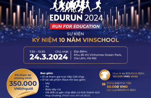 Chính thức phát động giải chạy vì giáo dục EDURUN 2024 – Sự kiện kỷ niệm 10 năm Vinschool