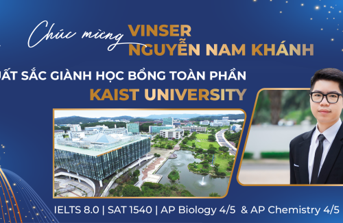 Vinser Nguyễn Nam Khánh Đạt Học Bổng Toàn Phần KAIST University – Top 3 Trường Đại Học Quốc Tế Tại Hàn Quốc