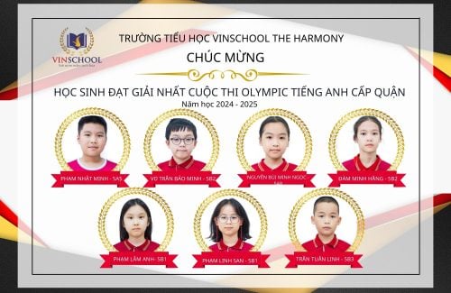 Tiểu học Vinschool The Harmony chinh phục đam mê ngôn ngữ tại Olympic Tiếng Anh