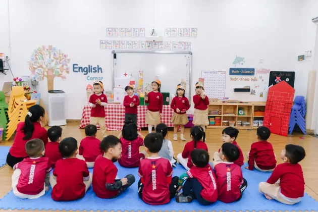 Chương trình học tại mầm non Vinschool Ocean Park giúp học sinh rèn luyện sự tự tin