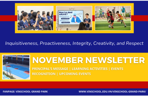 NEWSLETTER 11/2025 – VINSCHOOL GRAND PARK – CAMBRIDGE BILINGUAL SCHOOL