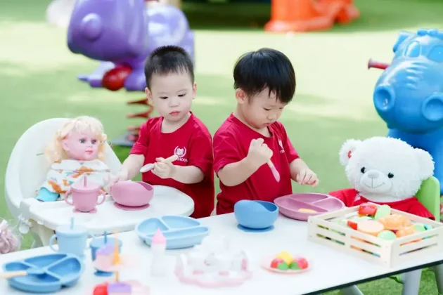 Khuôn viên ngoài trời tại Mầm non Vinschool Gardenia